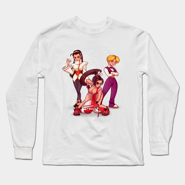 The Queen of Fighters Long Sleeve T-Shirt by BrunoMota